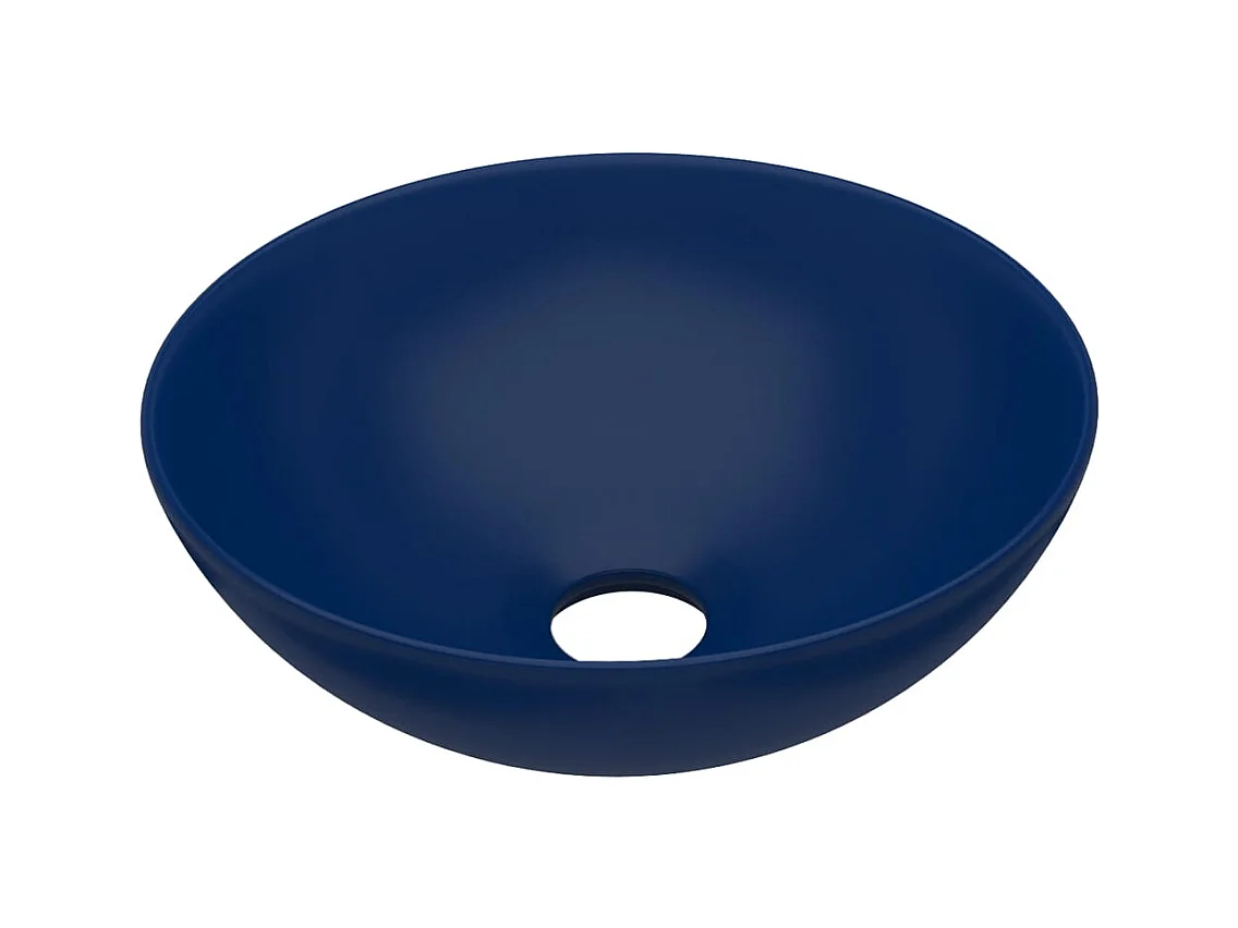 Lavabo redondo para baño, encimera, lavabo para inodoro, lavabo para cocina, sala de cosmética, interior de casa, 28 cm, cerámica, azul oscuro 02_0002721