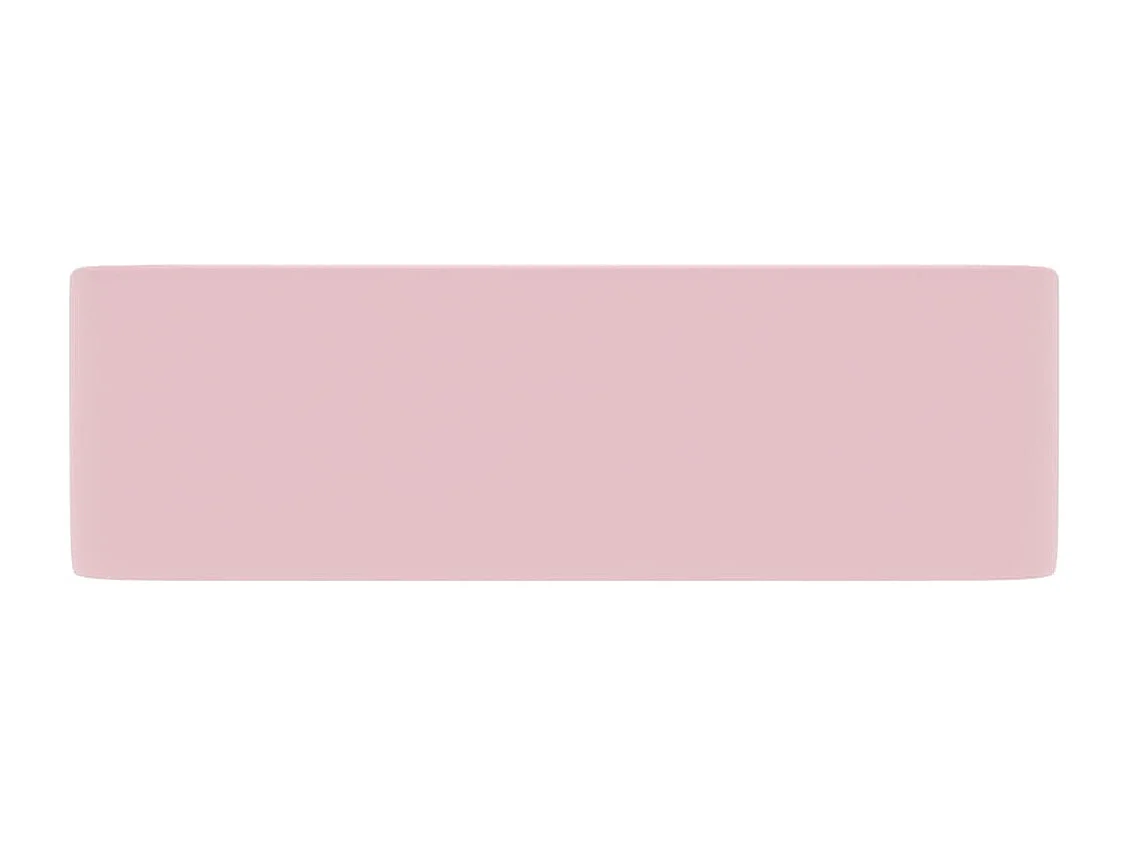 Lavabo di lusso da appoggio WC lavabo bagno stanza cosmetica interno rettangolare 41 x 30 cm ceramica rosa opaco 02_0002785