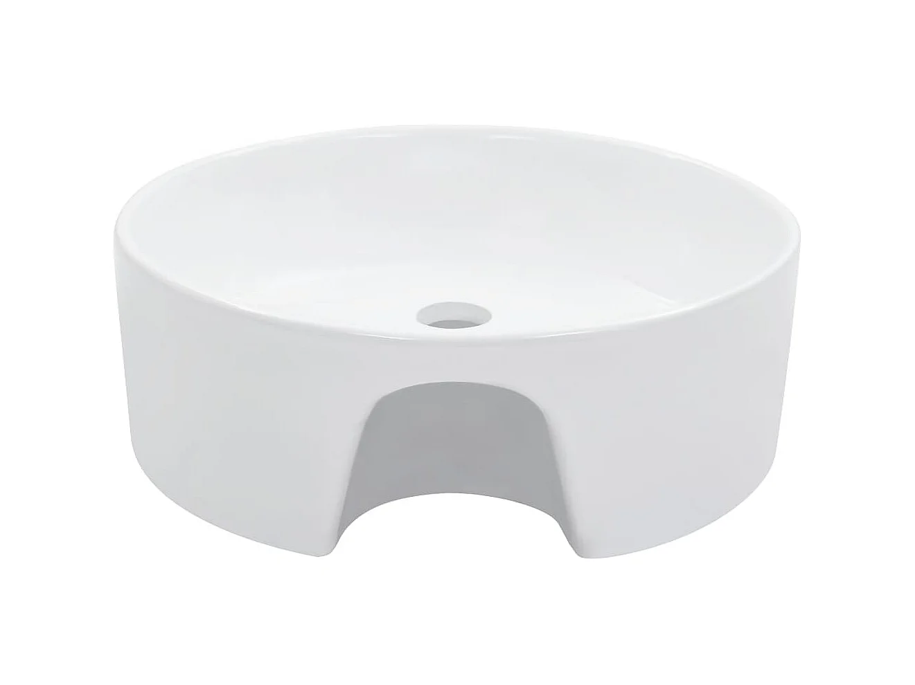 Lavabo de baño de 36 cm de diámetro con rebosadero de cerámica blanca 02_0002620