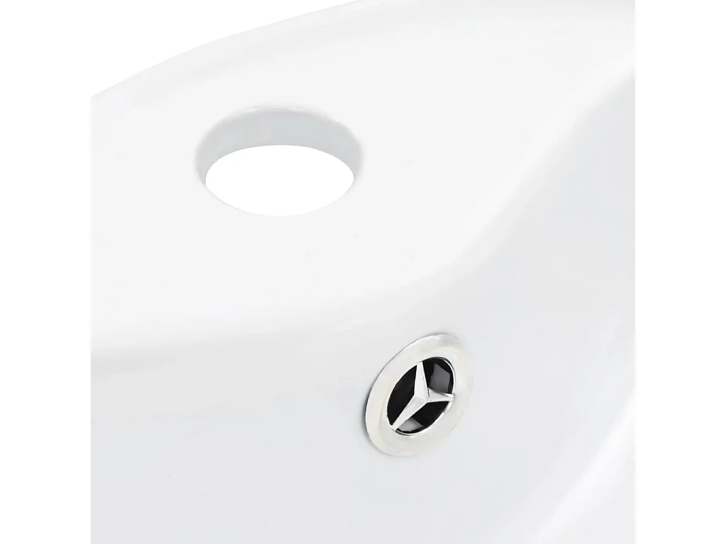Lavabo de baño de 36 cm de diámetro con rebosadero de cerámica blanca 02_0002620