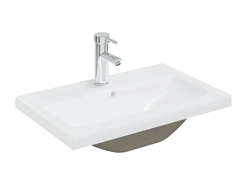 Lavabo da incasso con rubinetto lavabo da appoggio wc lavabo bagno doccia interna lavabo 61 x 39 cm ceramica bianca 02_0002796