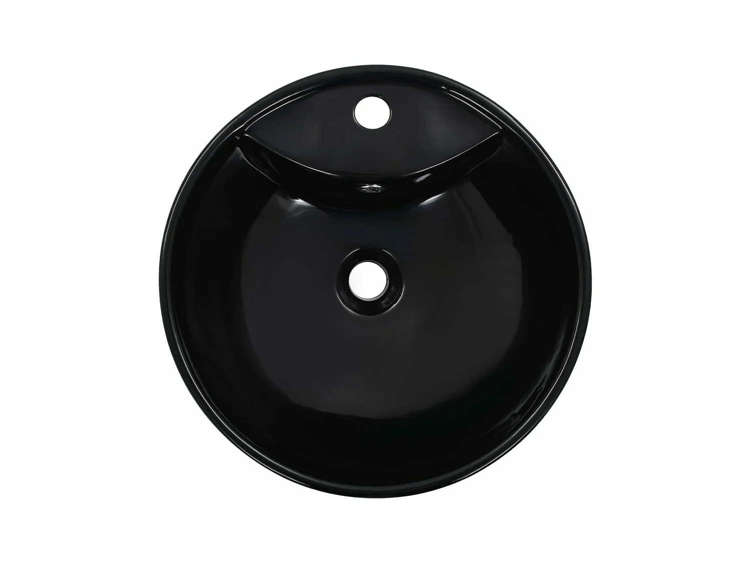 Lavabo con troppopieno lavabo da appoggio lavabo da appoggio montato interno bagno doccia cabina WC casa 46,5 x 18 cm ceramica nera 02_0002613