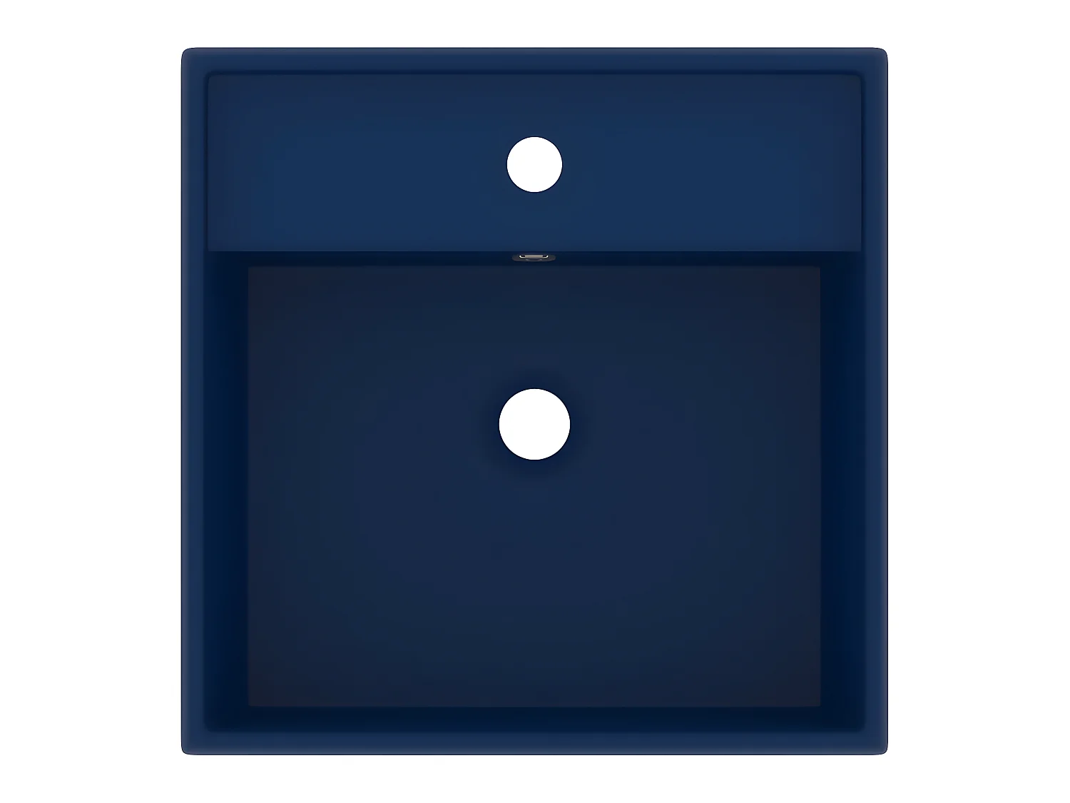 Lavatório quadrado luxuoso com transbordamento, bancada para vaso sanitário, banheiro, sala de cosméticos, 41 x 41 cm, cerâmica azul escuro fosco 02_0002688