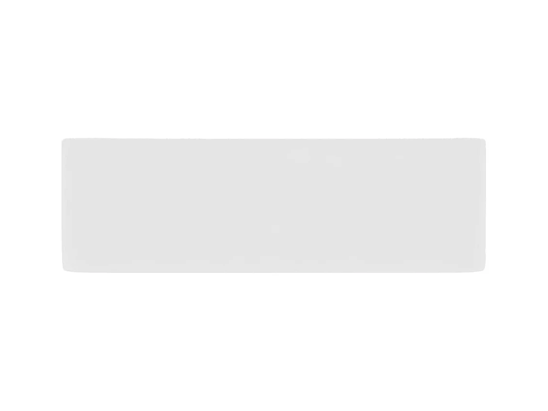 Lavabo de baño rectangular de lujo 41 x 30 cm cerámica blanca mate 02_0002784
