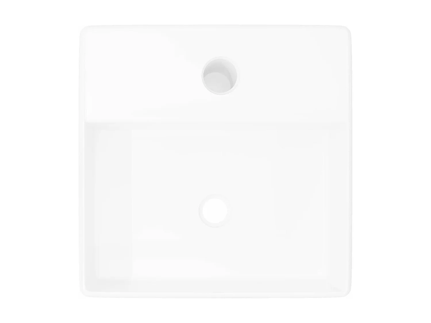 Lavabo cuadrado con orificio para grifería de cerámica blanca lavabo inodoro 38 x 30 cm cerámica blanca 02_0002515