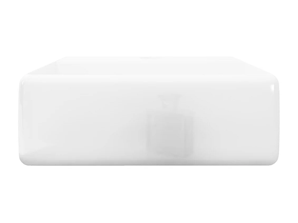 Lavabo cuadrado con orificio para grifería de cerámica blanca lavabo inodoro 38 x 30 cm cerámica blanca 02_0002515