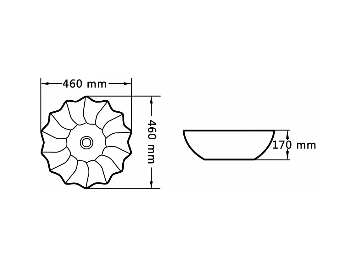 Lavabo lave-mains vasque à blanche 46 x 46 x 17 cm 02_0002630