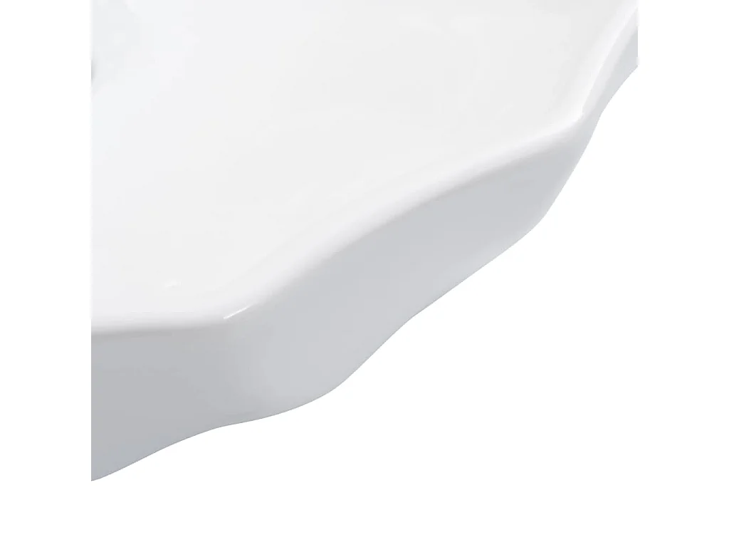 Lavabo lavabo da appoggio lavabo da appoggio montato interno bagno doccia cabina WC casa 46 x 17 cm ceramica bianca 02_0002630