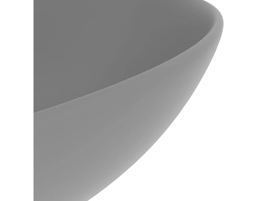 Lavabo de baño redondo lavabo diámetro 28 cm cerámica gris claro 02_0002724