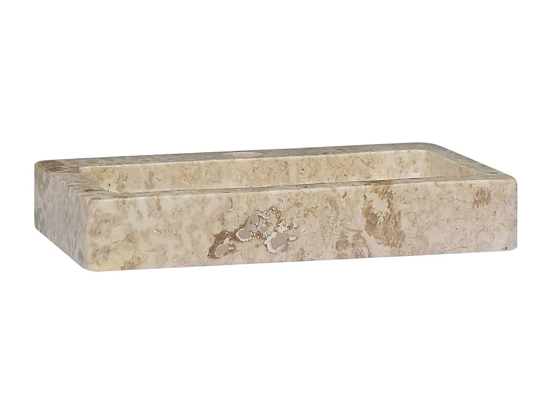 Lavabo de salle d'eau crème 38 x 24 x 6.5 cm 02_0002830