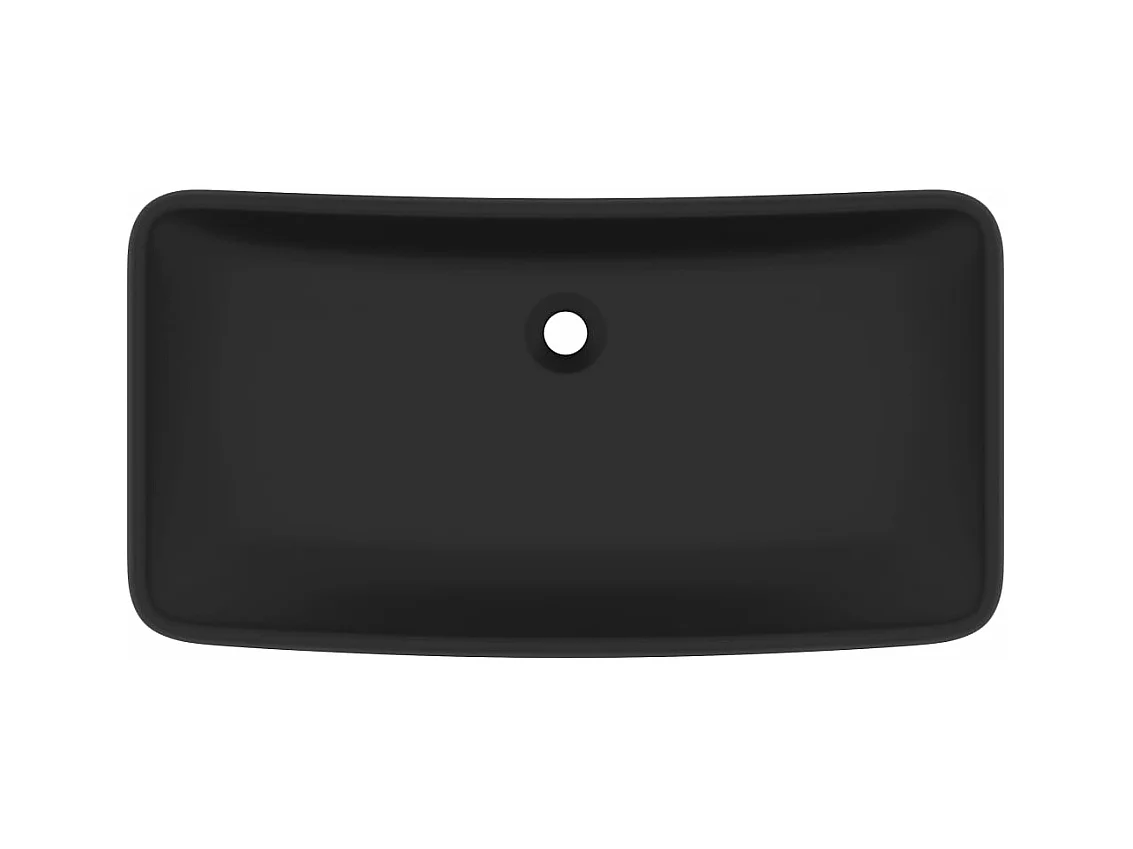 Lavabo de luxe rectangulaire noire 71 x 38 x 13.5 cm 02_0002706