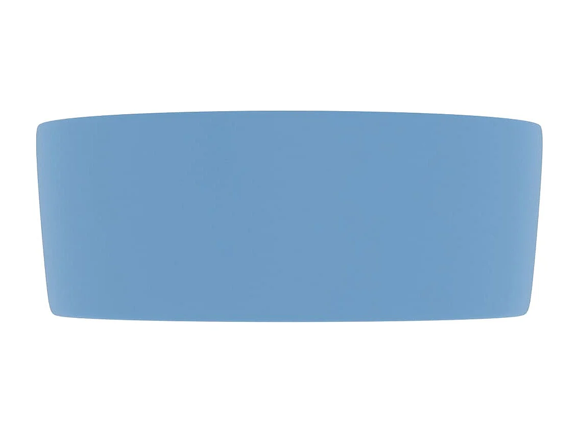 Lavabo rotondo di lusso da appoggio WC lavabo bagno guardaroba cucina interno casa 40 x 15 cm ceramica azzurro opaco 02_0002753