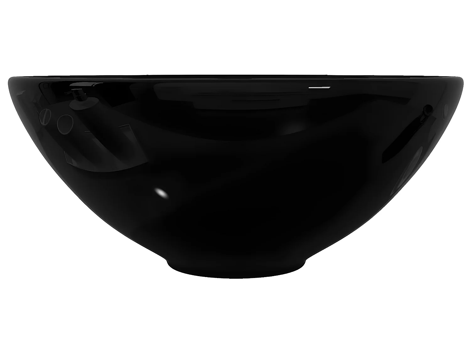 Lavabo tondo in ceramica per bagno lavabo nero 02_0002504