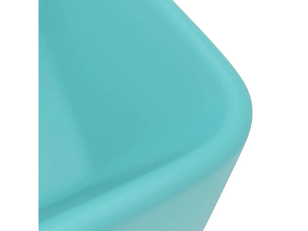 Lavabo de lujo sobre encimera, lavabo para baño, tocador, rectangular, 41 x 30 cm, cerámica verde claro mate 02_0002788