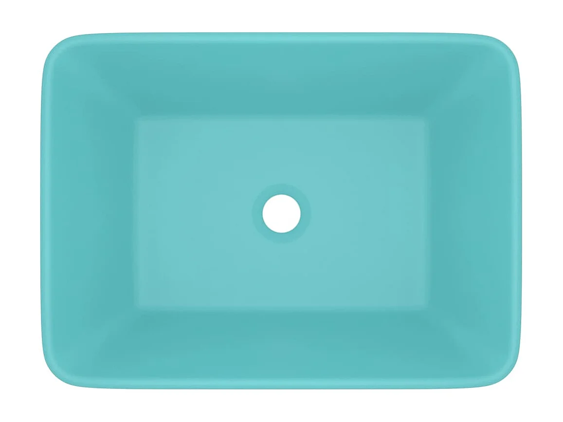 Lavabo de lujo sobre encimera, lavabo para baño, tocador, rectangular, 41 x 30 cm, cerámica verde claro mate 02_0002788