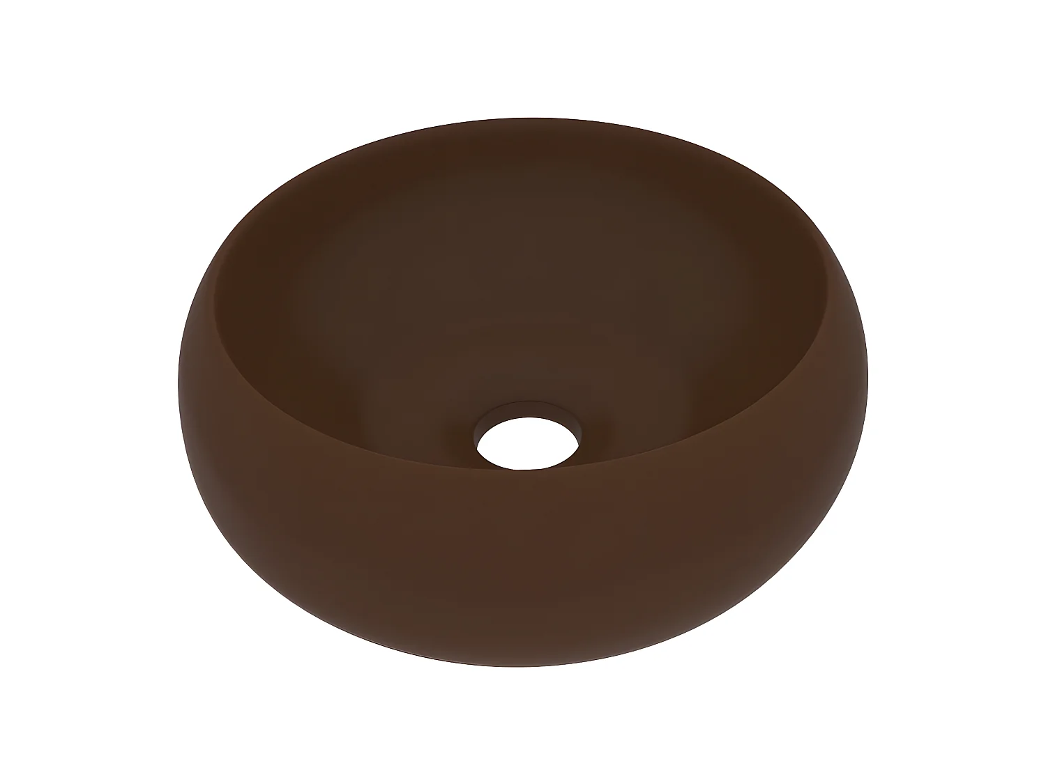 Lavabo rond de luxe marron 40 x 40 x 15 cm 02_0002748