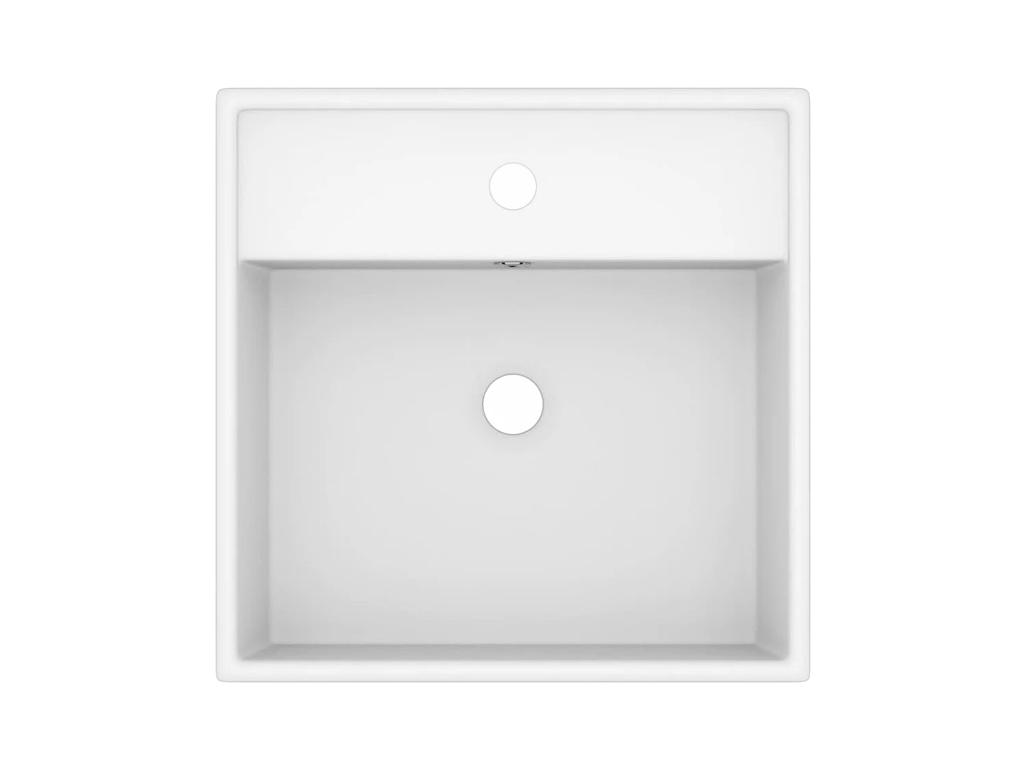 Lavabo carré de luxe blanche 41 x 41 x 15 cm 02_0002685