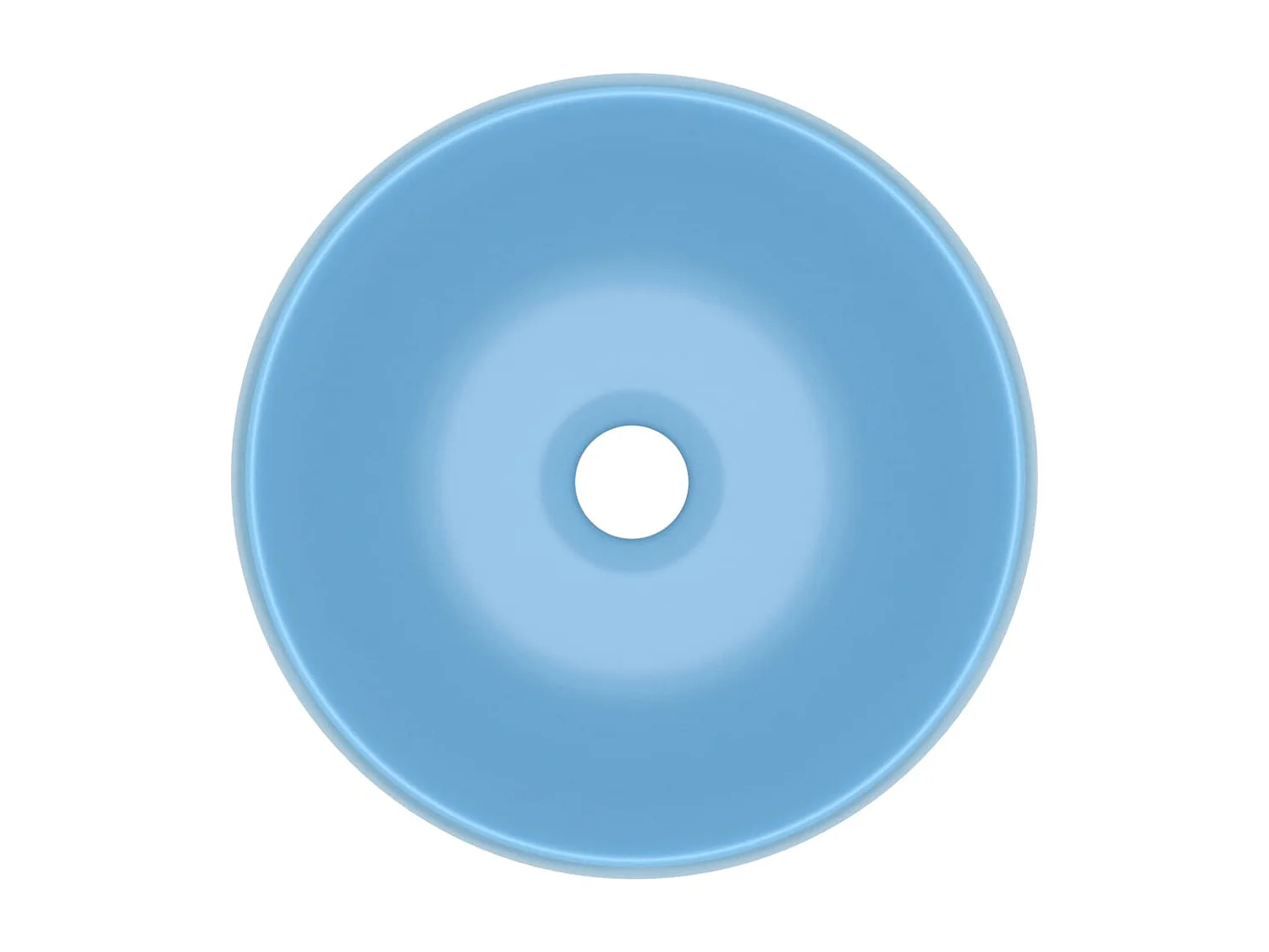Lavabo redondo de lujo sobre encimera WC lavabo baño cocina guardarropa interior de casa 40 x 15 cm azul claro mate cerámica 02_0002742