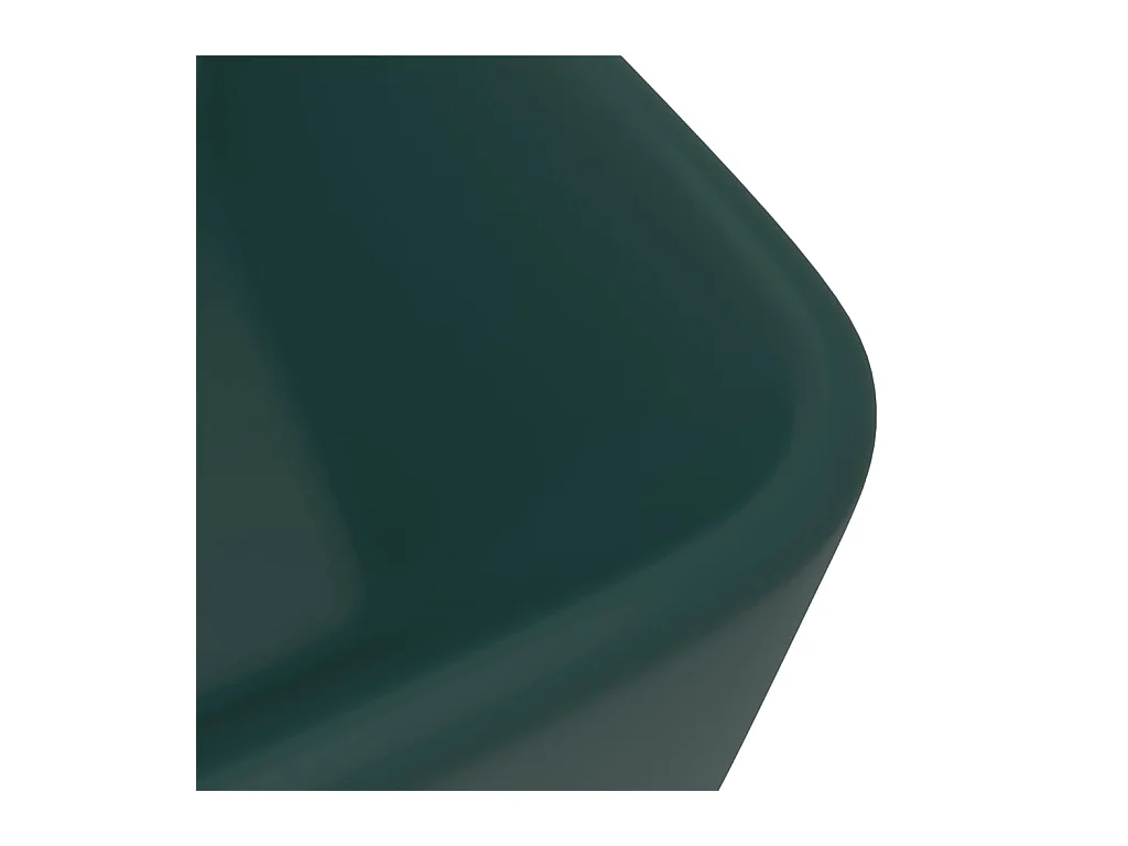 Lavabo de lujo sobre encimera, lavabo para baño, tocador, rectangular, 41 x 30 cm, cerámica verde oscuro mate 02_0002789