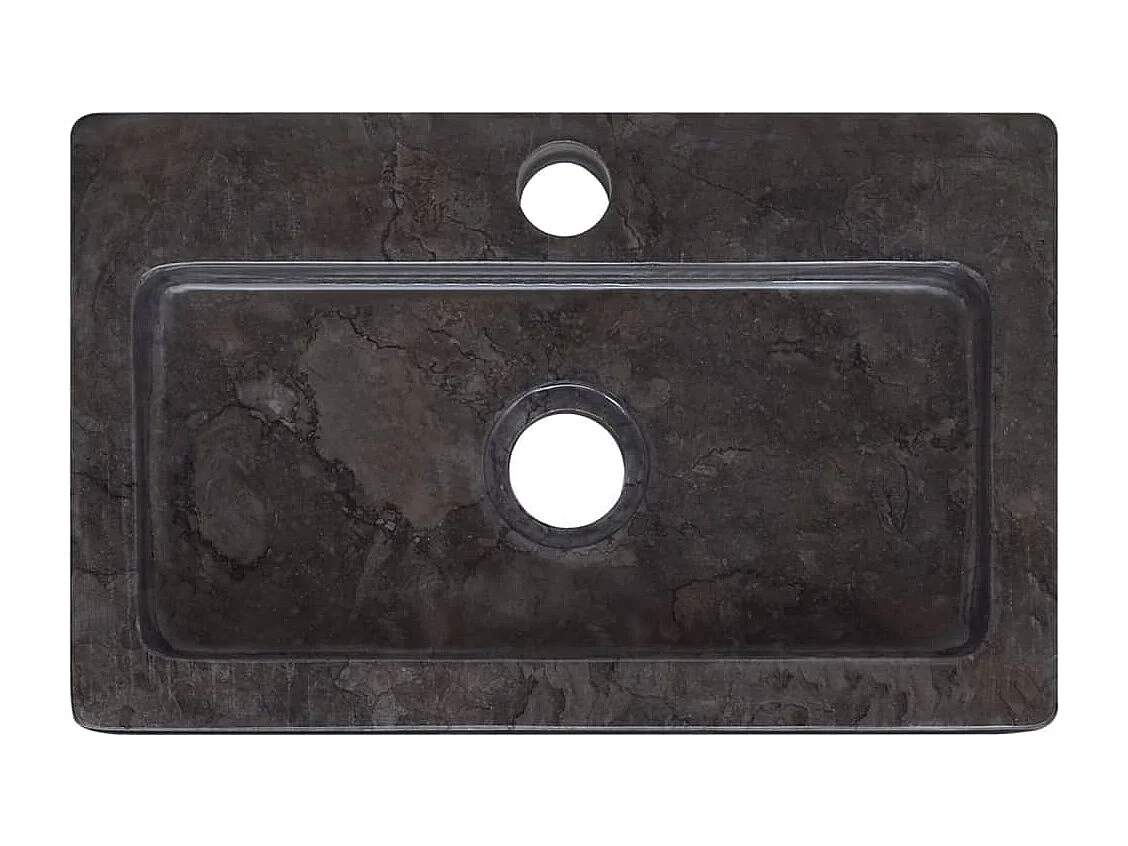 Lavabo de salle d'eau noire 38 x 24 x 6.5 cm 02_0002831