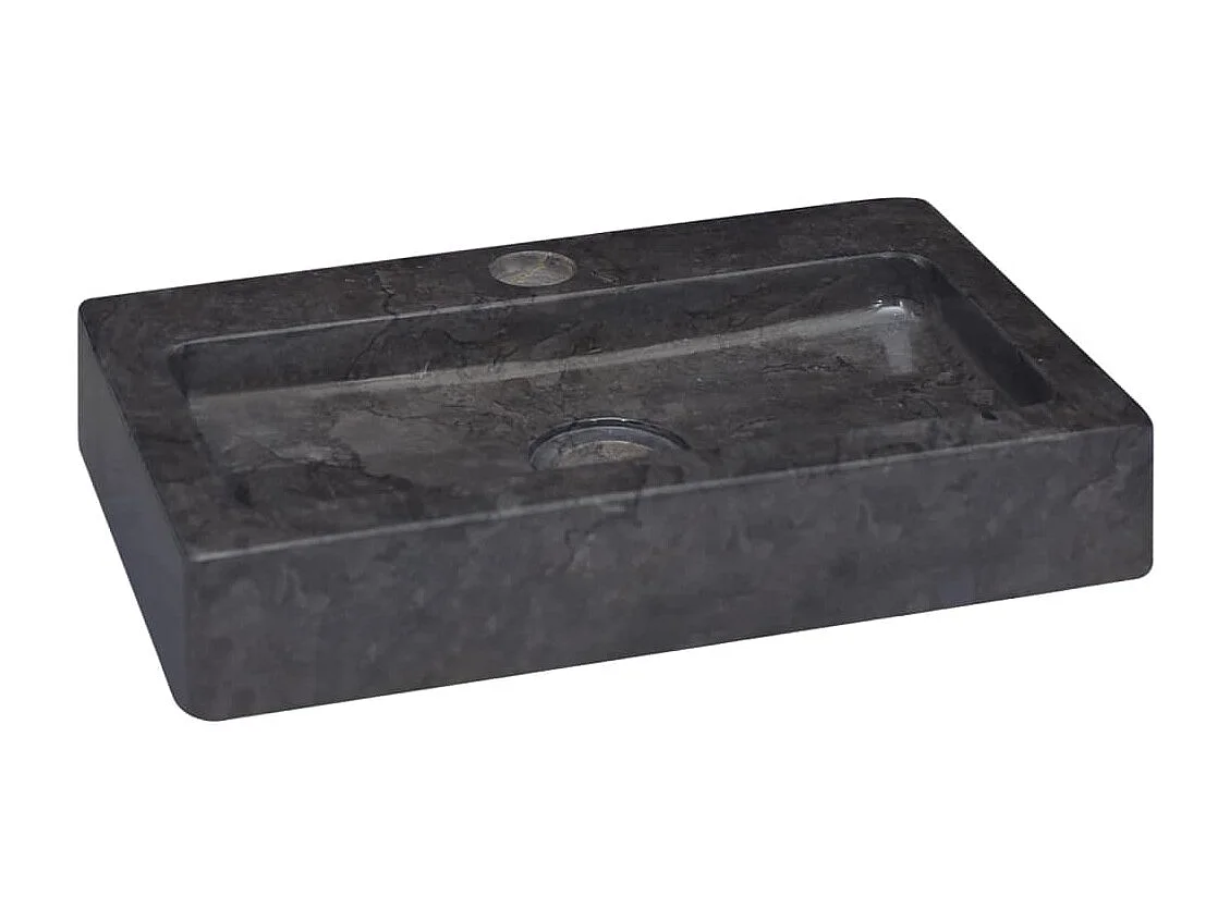 Lavabo de salle d'eau noire 38 x 24 x 6.5 cm 02_0002831