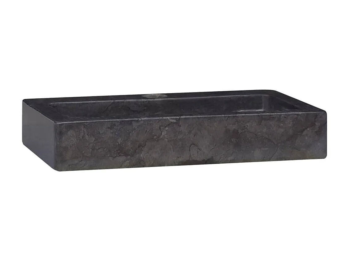 Lavabo de salle d'eau noire 38 x 24 x 6.5 cm 02_0002831