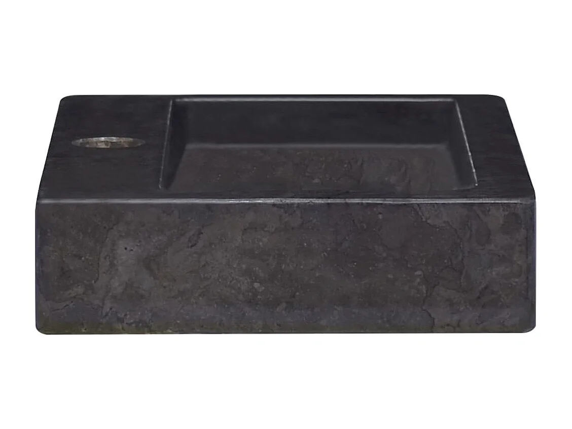 Lavabo de salle d'eau noire 38 x 24 x 6.5 cm 02_0002831