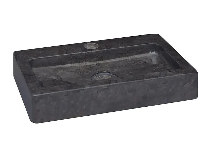 Lavabo de salle d'eau noire 38 x 24 x 6.5 cm 02_0002831