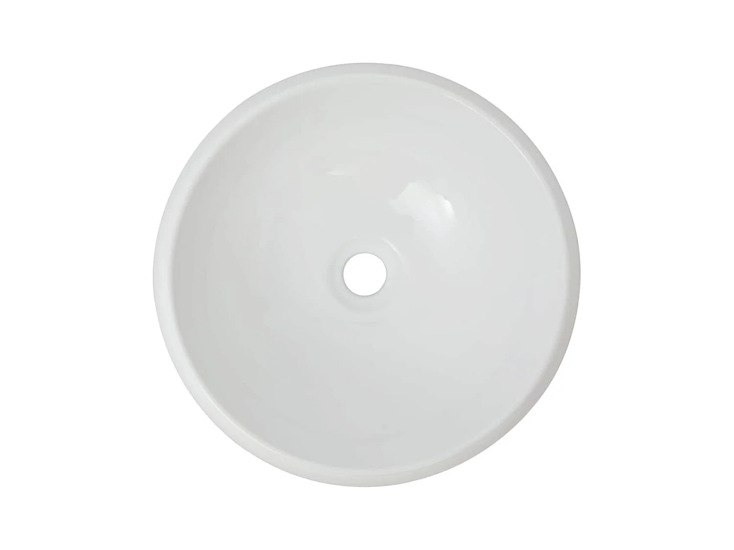 Pia de banheiro diâmetro 40 cm com torneira misturadora redonda cerâmica branca 02_0002841