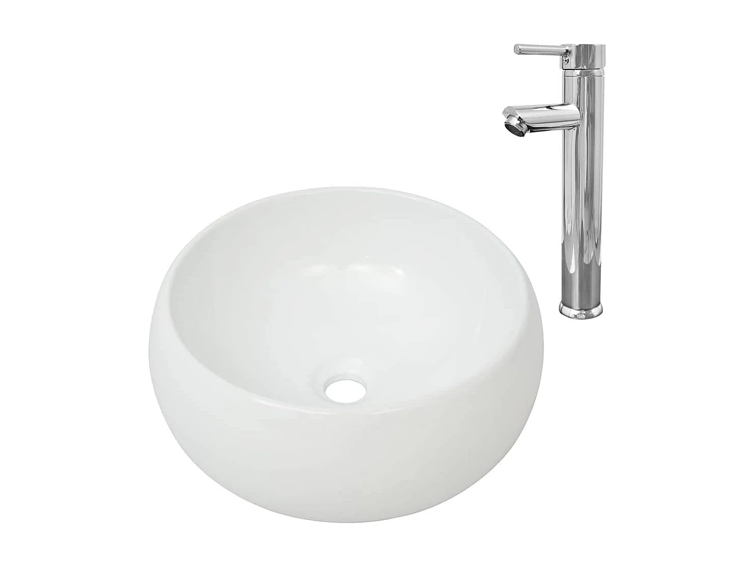 Lavabo de salle de blanche 40 x 40 x 16 cm 02_0002841