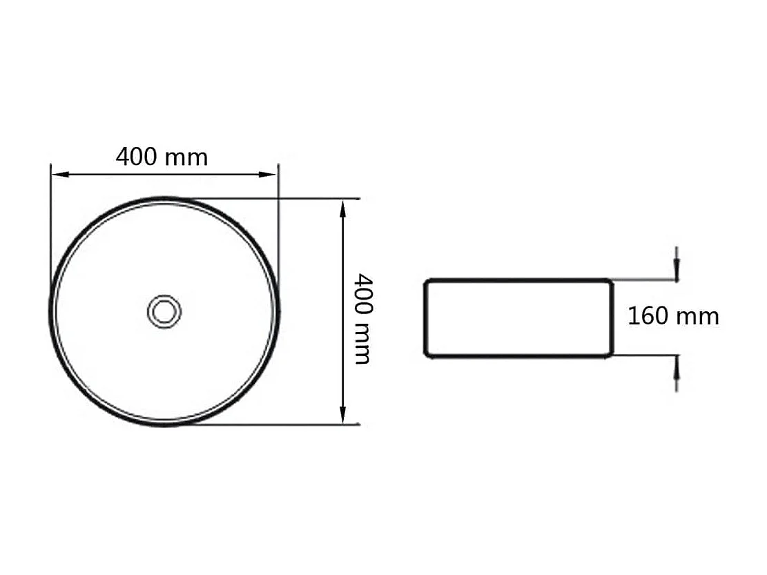 Lavabo de salle de blanche 40 x 40 x 16 cm 02_0002841