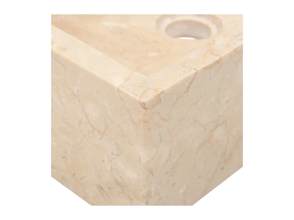Lavabo para baño lavabo 45 x 30 cm piedra natural mármol crema 02_0002555