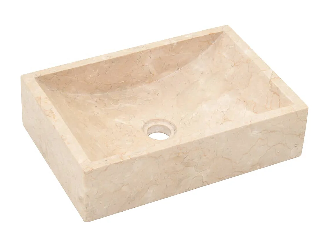 Évier lavabo salle de crème 45 x 30 x 12 cm 02_0002555