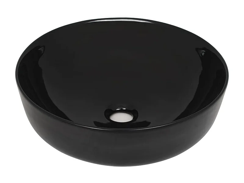 Lavabo rond diamètre 41,5 noire 41.5 x 41.5 x 13.5 cm 02_0002536