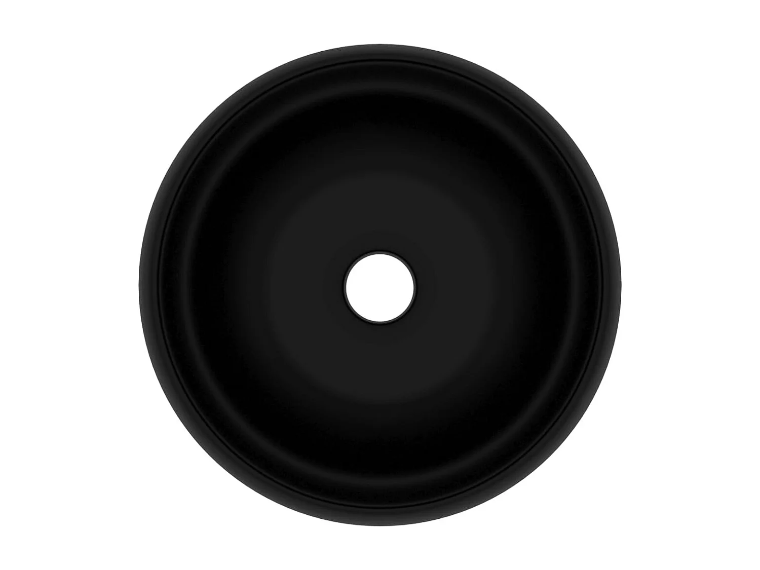 Lavabo da bagno rotondo di lusso lavabo diametro 40 cm in ceramica nero opaco 02_0002750