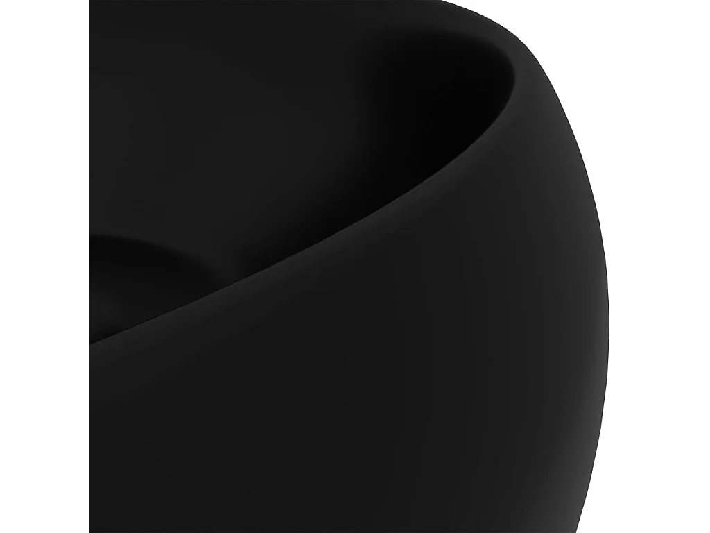 Lavabo da bagno rotondo di lusso lavabo diametro 40 cm in ceramica nero opaco 02_0002750