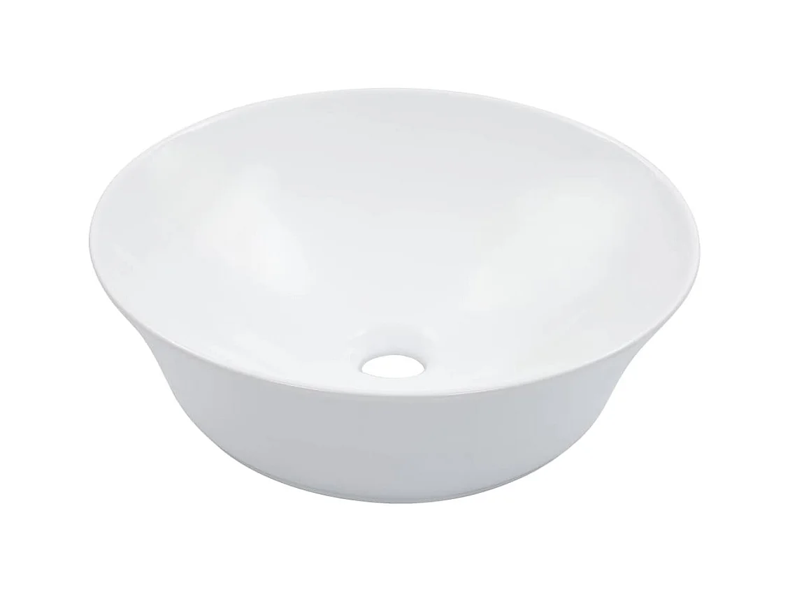 Lavabo Lavabo sobre encimera lavabo montado baño interior cuarto de ducha WC cubículo hogar 41 x 12,5 cm cerámica blanca 02_0002616