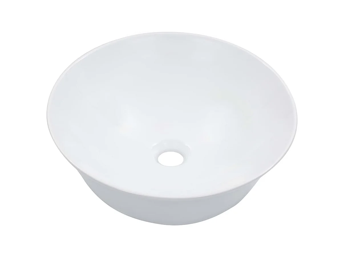Lavabo Lavabo sobre encimera lavabo montado baño interior cuarto de ducha WC cubículo hogar 41 x 12,5 cm cerámica blanca 02_0002616