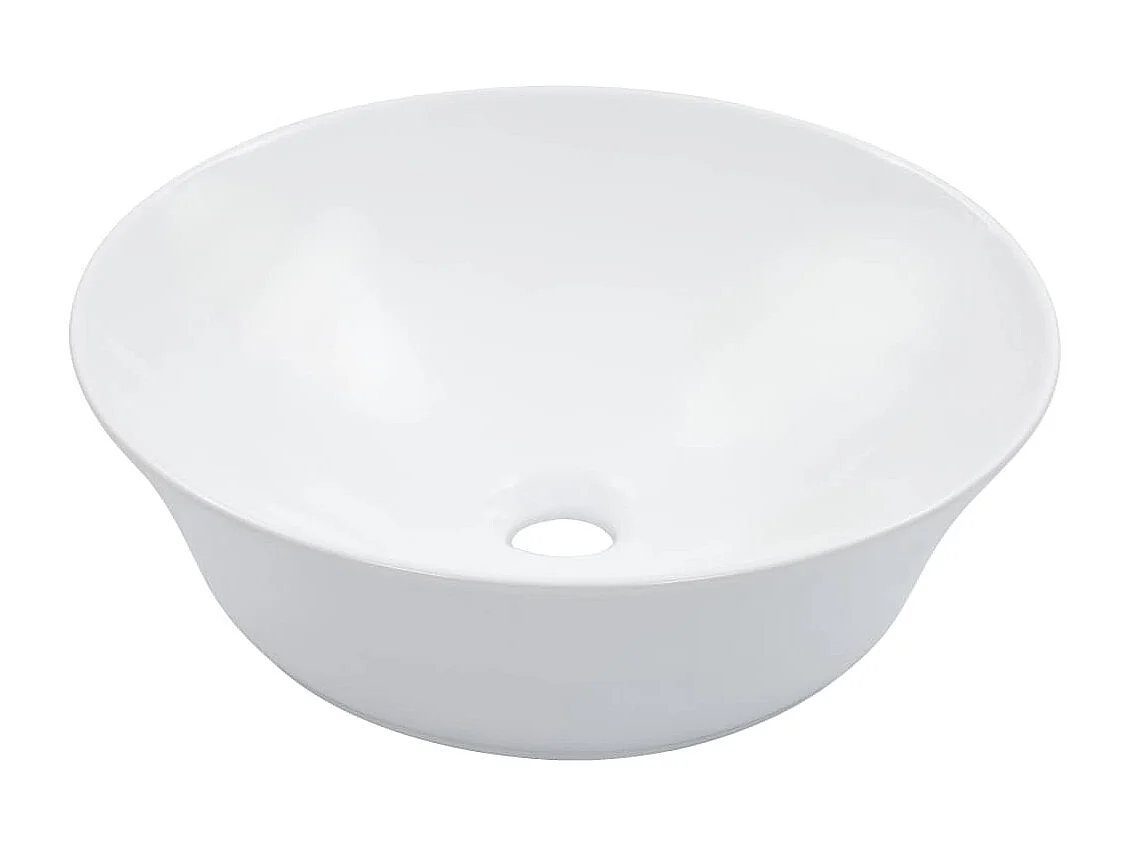 Lavabo Lavabo sobre encimera lavabo montado baño interior cuarto de ducha WC cubículo hogar 41 x 12,5 cm cerámica blanca 02_0002616