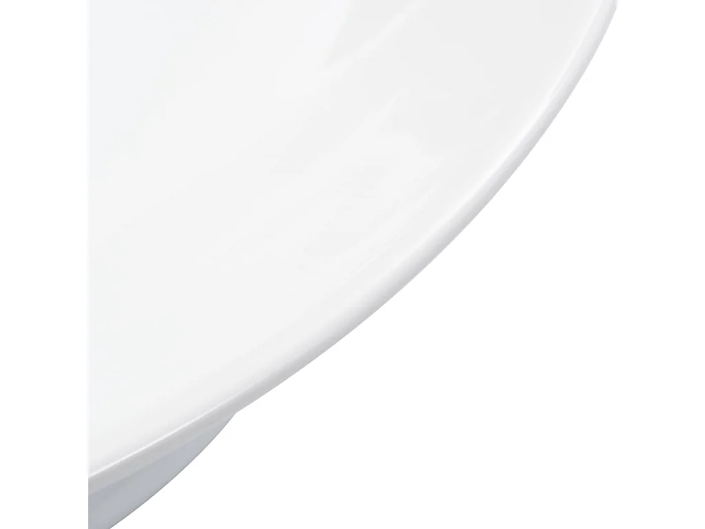 Lavabo Lavabo sobre encimera lavabo montado baño interior cuarto de ducha WC cubículo hogar 41 x 12,5 cm cerámica blanca 02_0002616