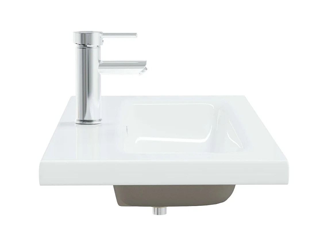 Lavabo empotrado con grifo lavabo sobre encimera inodoro lavabo interior ducha lavabo 81 x 39 cm cerámica blanca 02_0002797