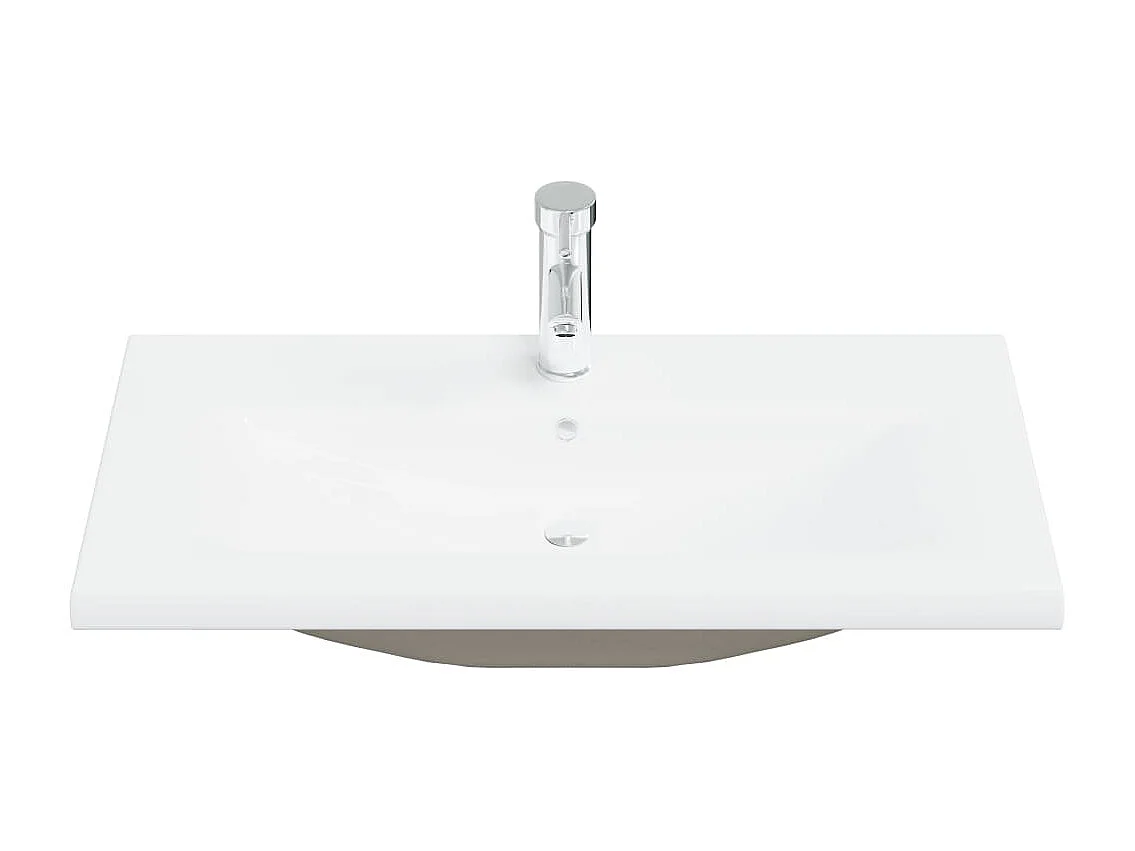 Lavabo da incasso con rubinetto lavabo da appoggio wc lavabo bagno doccia interna lavabo 81 x 39 cm ceramica bianca 02_0002797