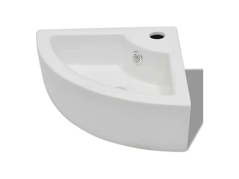 Lavatório com furo transbordante 45 cm cerâmica branca 02_0002491