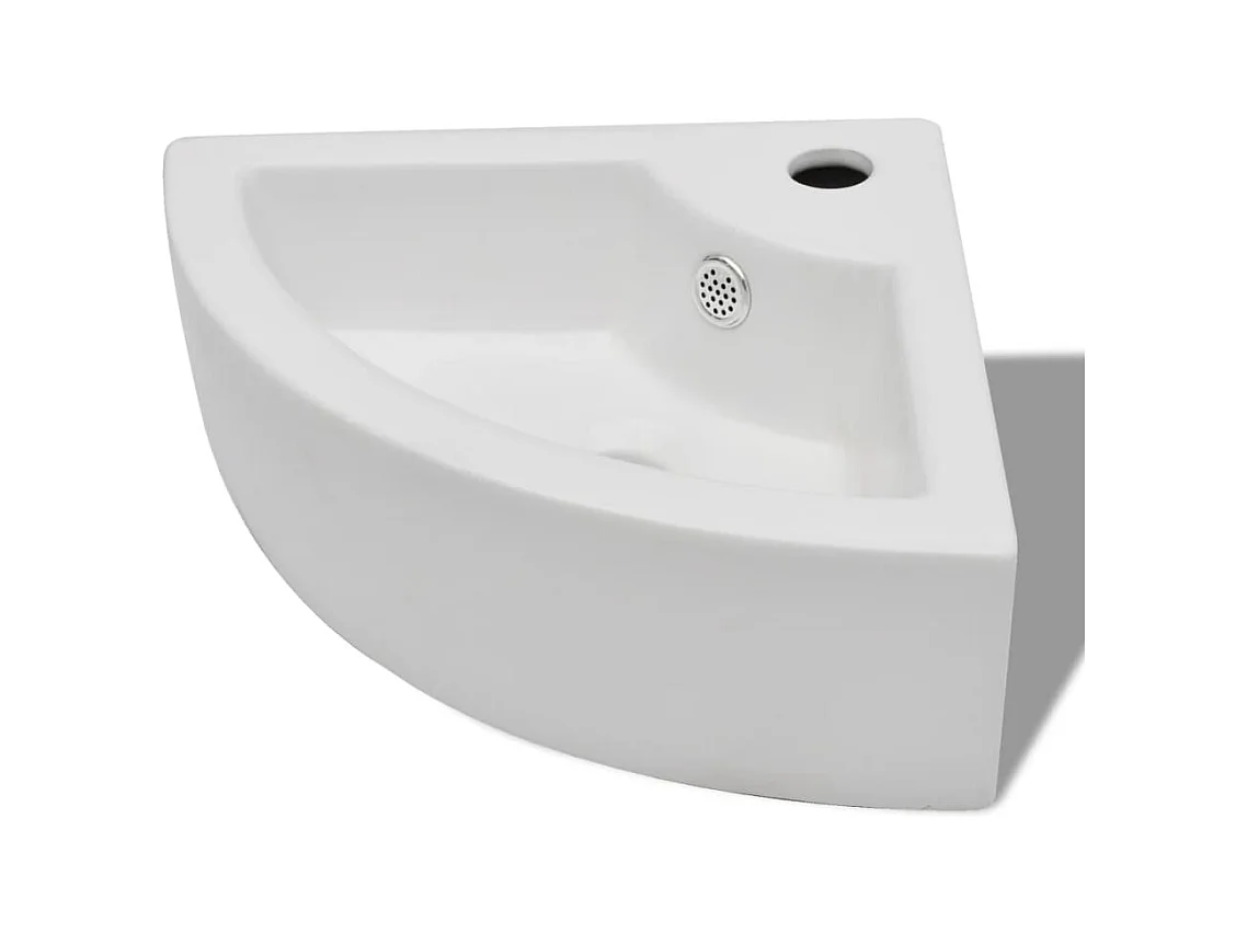 Lavatório com furo transbordante 45 cm cerâmica branca 02_0002491