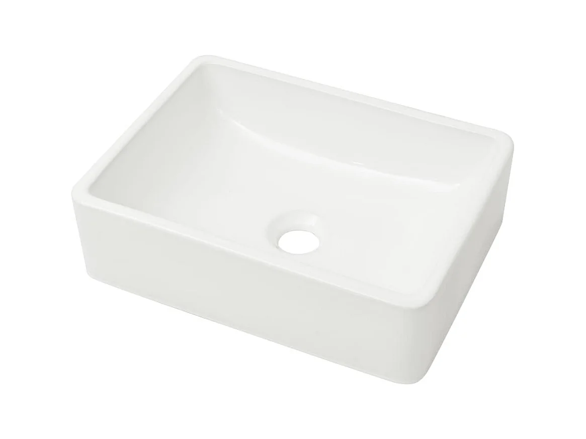 Lavabo de cerámica lavabo para baño WC 41 x 30 cm blanco 02_0002526