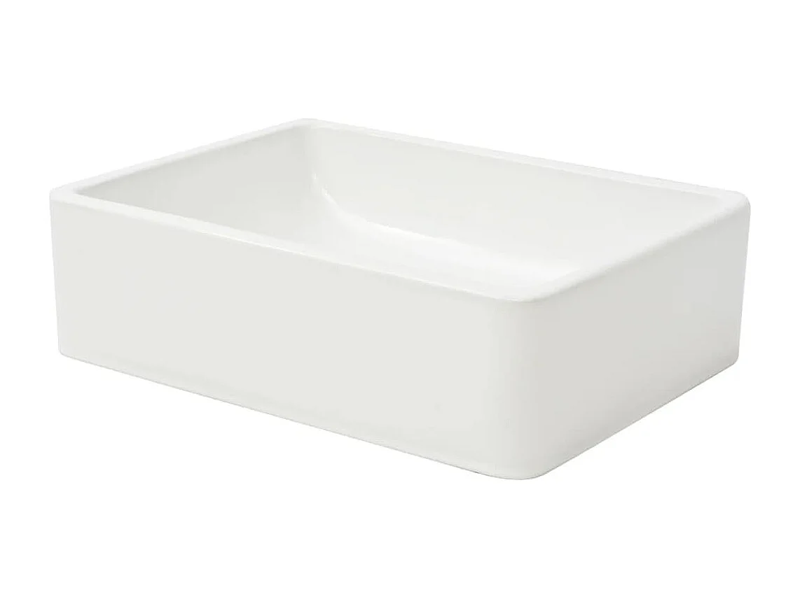 Lavabo de cerámica lavabo para baño WC 41 x 30 cm blanco 02_0002526