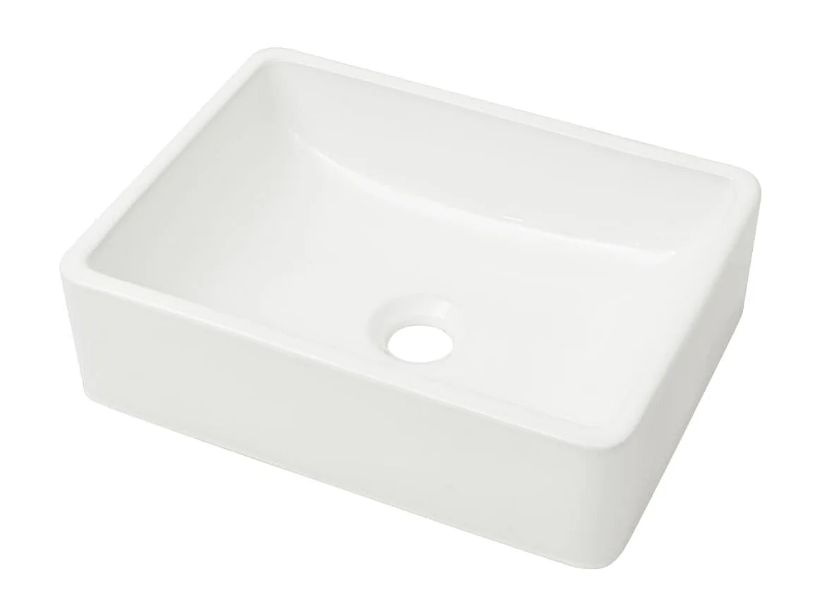 Lavatório de cerâmica para lavatório de mão para banheiro 41 x 30 cm branco 02_0002526