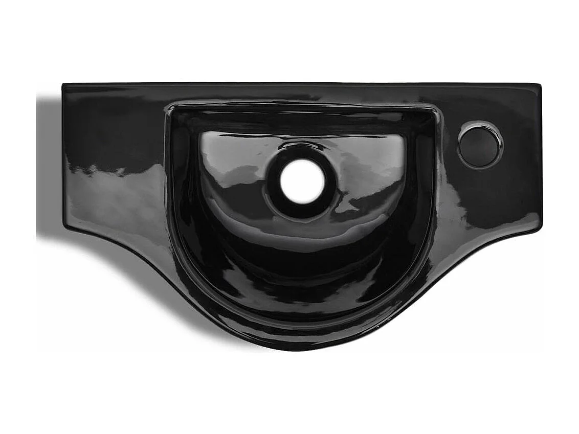 Vasque lavabo à trou noire 45 x 25 x 25 cm 02_0002506