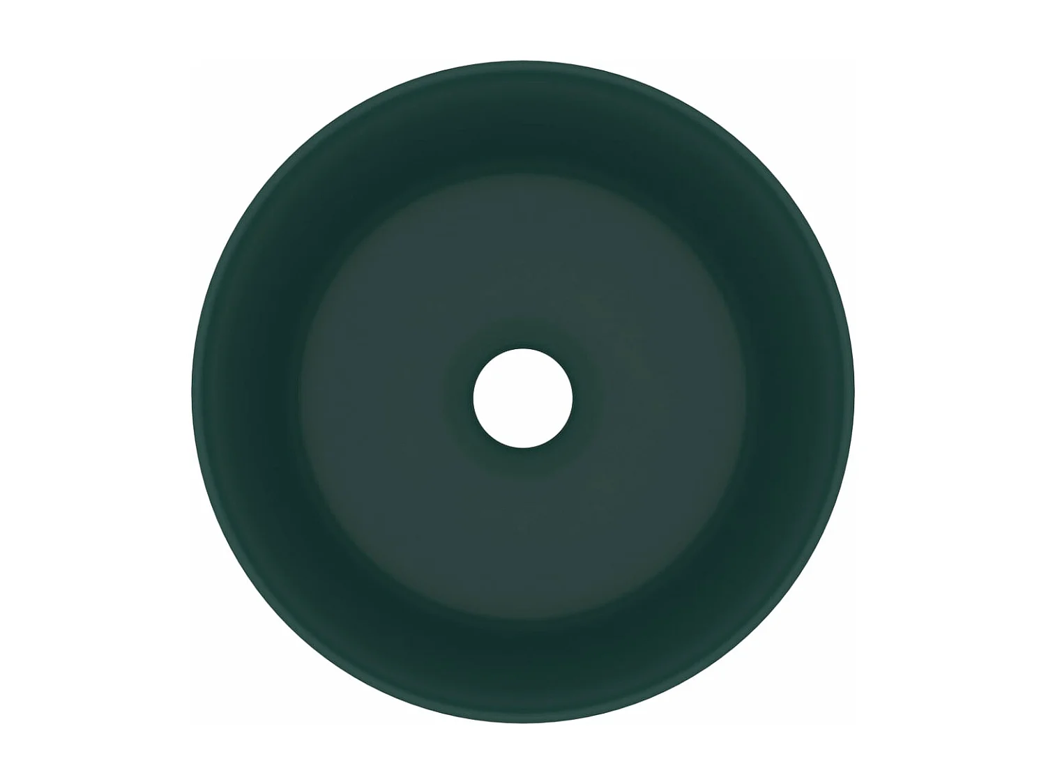 Lavabo rotondo di lusso da appoggio WC lavabo bagno guardaroba cucina interno casa 40 x 15 cm ceramica verde scuro opaco 02_0002756