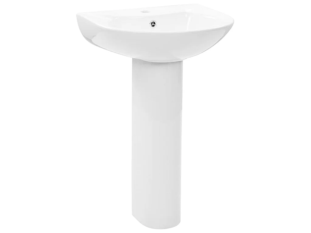 Lavabo freestanding con base in ceramica bianca lavabo 52 cm bagno 02_0002567